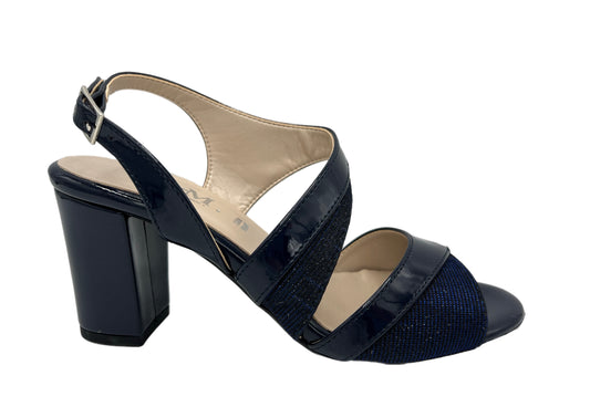MMconfort Chaussures Femme Sandale à Talon de Cérémonie 6012 Bleu