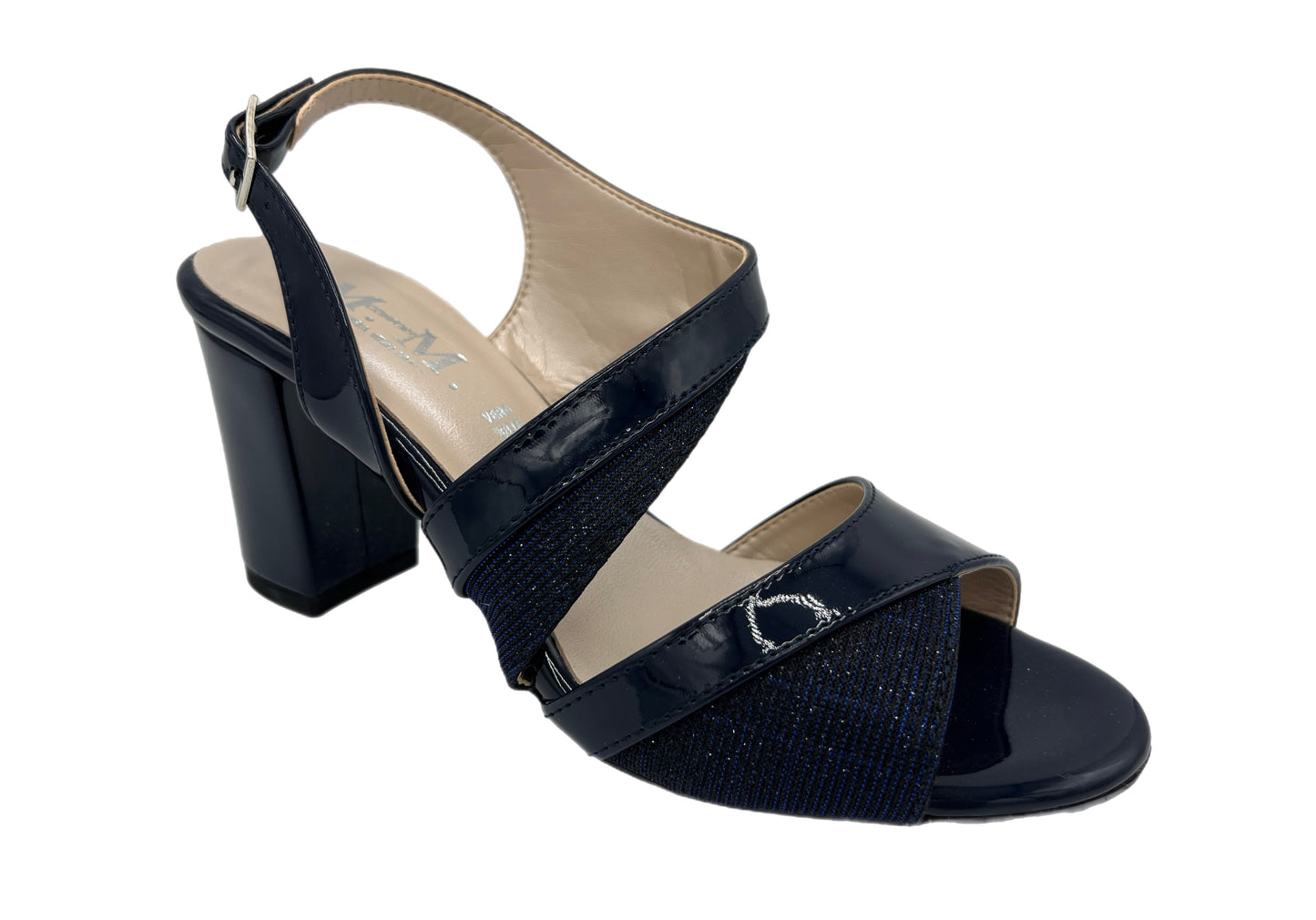 MMconfort Donna Scarpe Sandalo con Tacco Cerimonia 6012 Blu